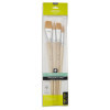 4 pinceaux - Plat - Rond - Acrylique et huile - Fibres synthétiques - Manche long - Pébéo