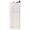 8 pinceaux - Plat - Rond - Acrylique et huile - Fibres synthétiques - Manche long - Pébéo