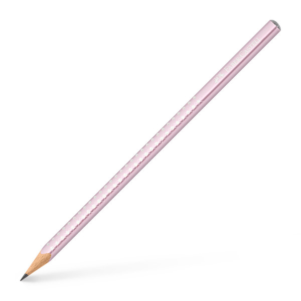 photo-Crayon gris - Crayon graphite - Rose avec strass - Mine B - Faber-Castell