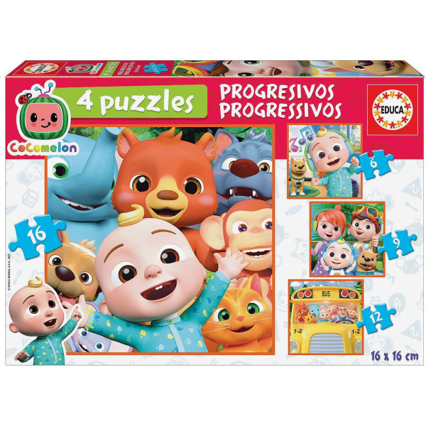 photo-Puzzles - Cocomelon dessin animé - Pour enfant de 3 ans - 4 modèles - Educa