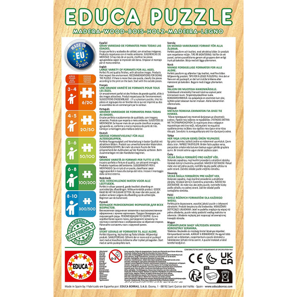 Puzzle - Les héros de Disney - 100 pièces imitation bois - 36 x 26 cm