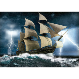 Puzzle - Tempête de mer - Bateau - Caravelle - 1000 pièces - 68x48cm - Educa
