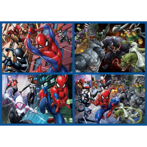 Puzzle - Spiderman - Marvel - 4 puzzles de 50 80 100 et 150 pièces - Dès 5 ans