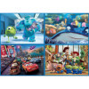 4 puzzles - Disney - Cars - Toys Story - Némo - Monstre et compagnie - 50 80 100 et 150 pièces