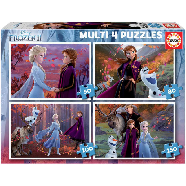 photo-4 puzzles - Disney - La Reine des Neiges - 50 80 100 et 150 pièces