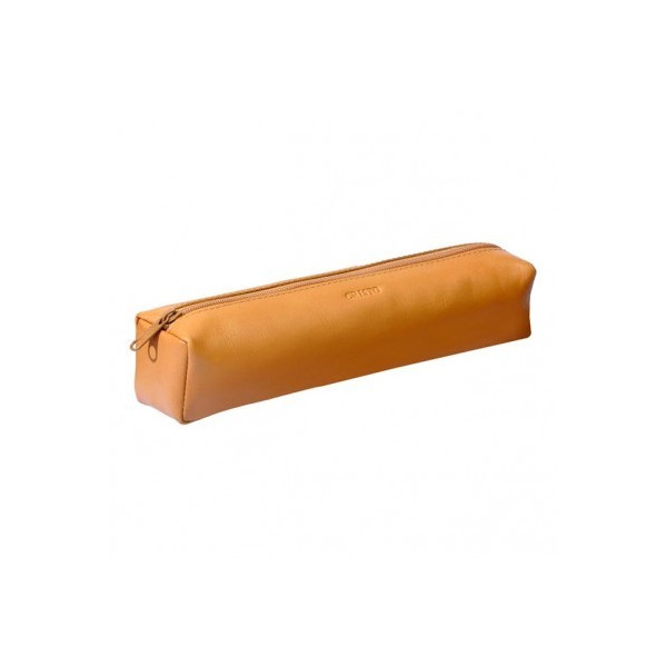 Trousse en cuir marron - 20 cm - - Cristo
