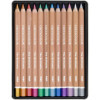 12 crayons de couleur - Couleurs métalliques - Beaux-arts - Boîte métal - Cretacolor