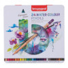 photo-24 crayons de couleur - Aquarelle - Boîte métal - Assortiment couleur - Bruynzeel