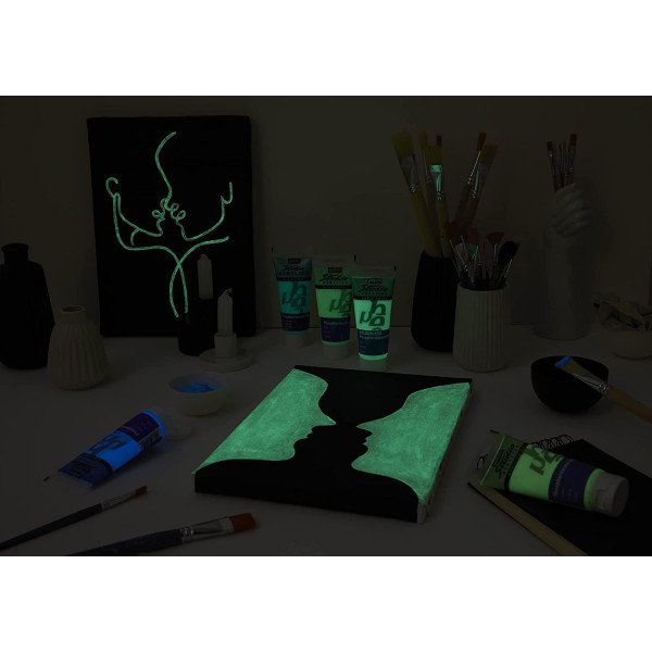Médium - Liant - Vert phosphorescent - Peinture acrylique - Pébéo Studio - 100ml