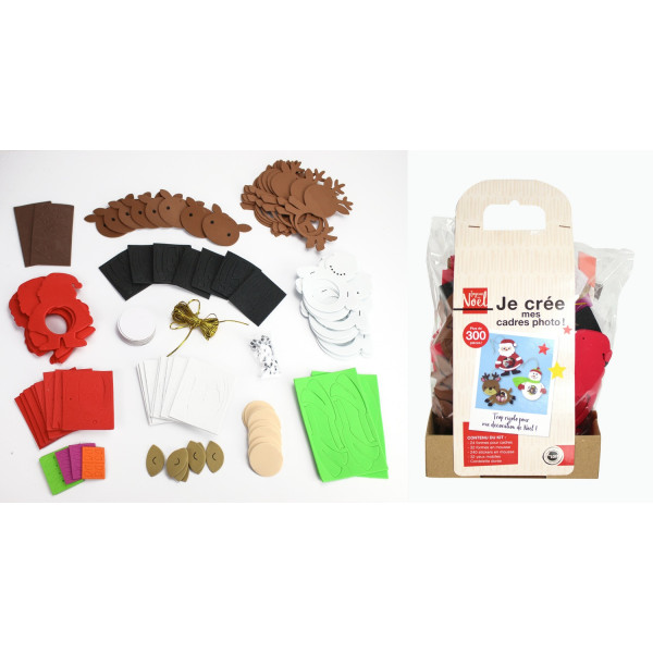 Kit loisirs créatifs - Noël - 24 décorations pour le sapin - Cadre photo - CTOP