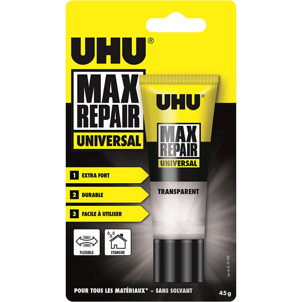 photo-Colle universelle  - Extra forte - Transparente - UHU - Max Repair - Tube de 45g