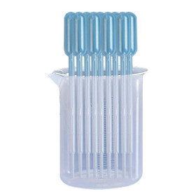photo-10 pipettes graduées - 3ml - Plastique transparent + 1 bécher gradué offert - Cléopâtre