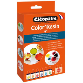 photo-Colorant pour résine d'époxy - 6 couleurs - Cléopâtre - Color'Resin - 6x15g