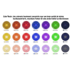 Colorant pour résine d'époxy - 6 couleurs - Cléopâtre - Color'Resin - 6x15g