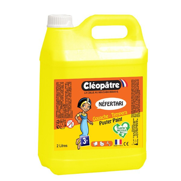 Peinture gouache - Jaune primaire - Cléopâtre - Néfertari - Bidon de 5L