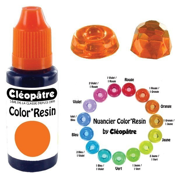 Colorant pour résine d'époxy - Orange - Cléopâtre - Color'Resin - Tube 15g
