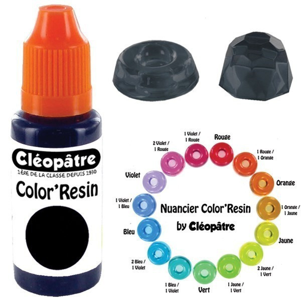 Colorant pour résine d'époxy - Noir - Cléopâtre - Color'Resin - Tube 15g