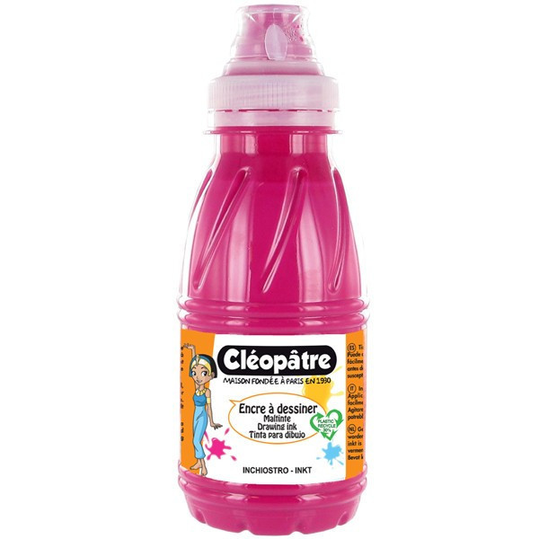 photo-Flacon encre à dessiner Cléopâtre 250 ml rose thyrien