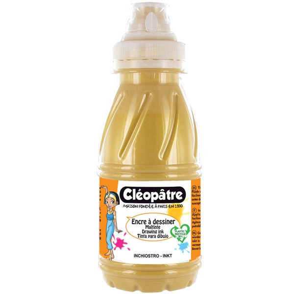 photo-Flacon encre à dessiner Cléopâtre 250 ml or
