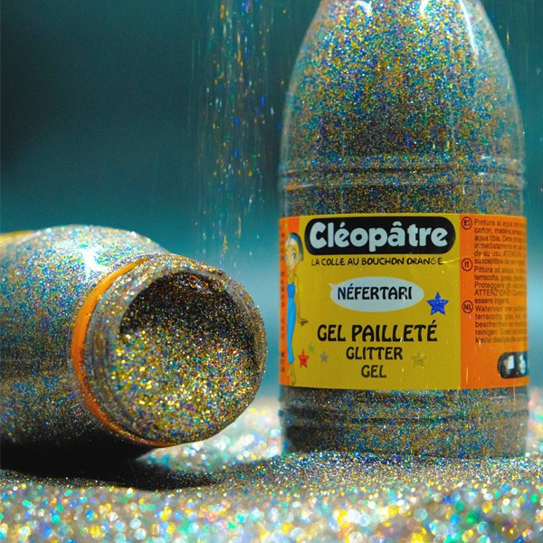 Gel pailleté - Néfertari - Multicouleur - Flacon de 250 ml - Cléopâtre