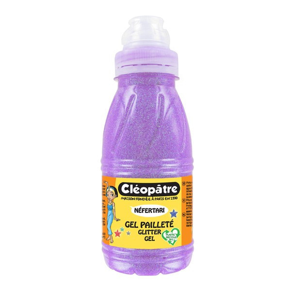 photo-Gel pailleté - Néfertari - Violet néon - Flacon de 250 ml - Cléopâtre