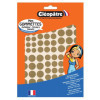 Gommettes - Rondes - Or et argent - Différentes tailles - Cléopâtre