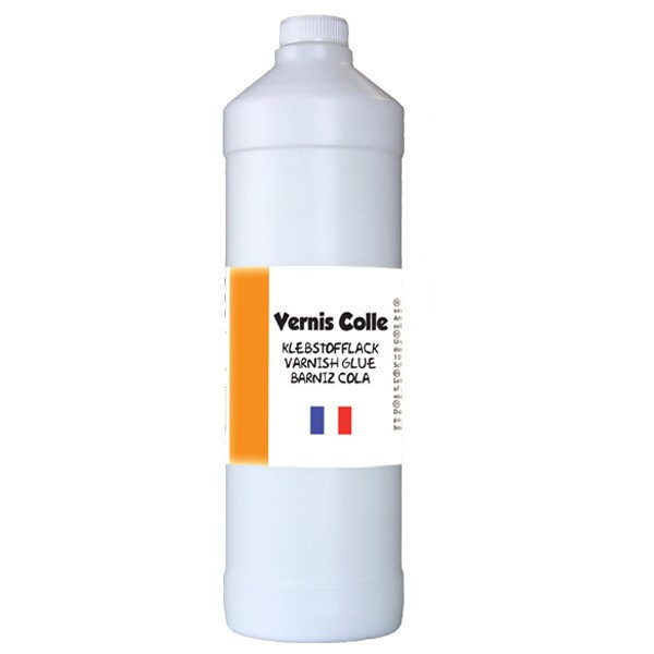 Flacon de vernis colle - Tous supports - Finition satinée - Cléopâtre - Bidon 1L