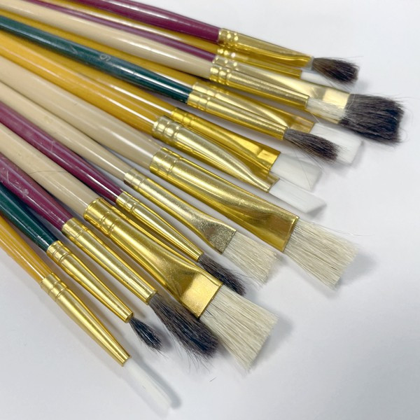 25 pinceaux - Acrylique et gouache - Brosse - Ronds - Plats - Cléopâtre