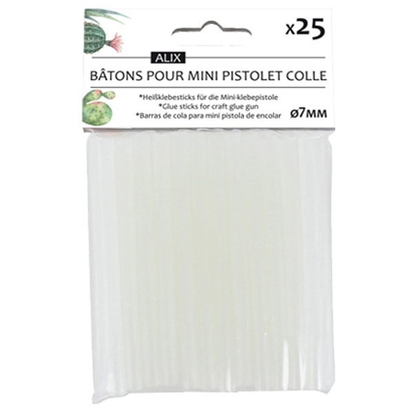 25 bâtons de colle pour mini pistolet à colle - Transparent - Cléopâtre