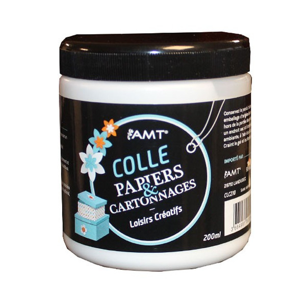 COLLE PAPIERS ET CARTONNAGE - 200 ml - AMT -