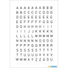 Lettres - Stickers - Autocollant - 5mm diamètre - A à Z - Majuscules - 2 planches