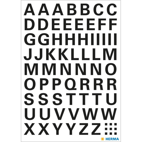 Lettres - Stickers - Autocollant - 10mm diamètre - A à Z - Majuscules