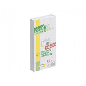 Enveloppes Blanches 110X220 - 50+10 Offertes - Gpv pas cher