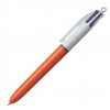 Stylo - 4 couleurs - Pointe moyenne - Bic - Corps orange