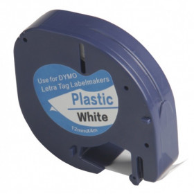 Ruban titreuse Dymo noir et blanc compatible | Artmania