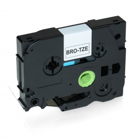 Ruban Compatible Pour Brother Tze-231 12Mm X 8M Plastifié Noir Sur Blanc | Artmania
