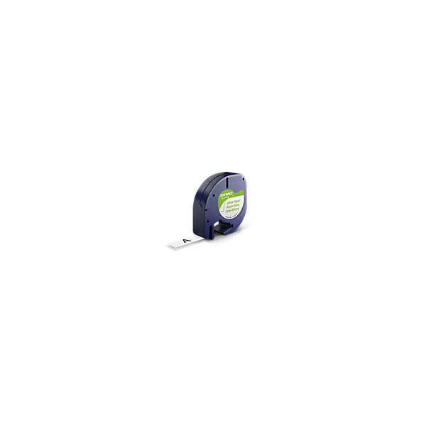 Ruban Dymo Letratag 12Mmx4M Papier Noir Sur Blanc | Artmania