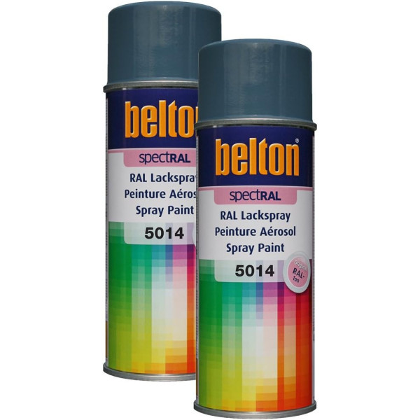 Lot de 2 bombes de peinture Belton Spectral RAL5014 bleu pigeon 400ml