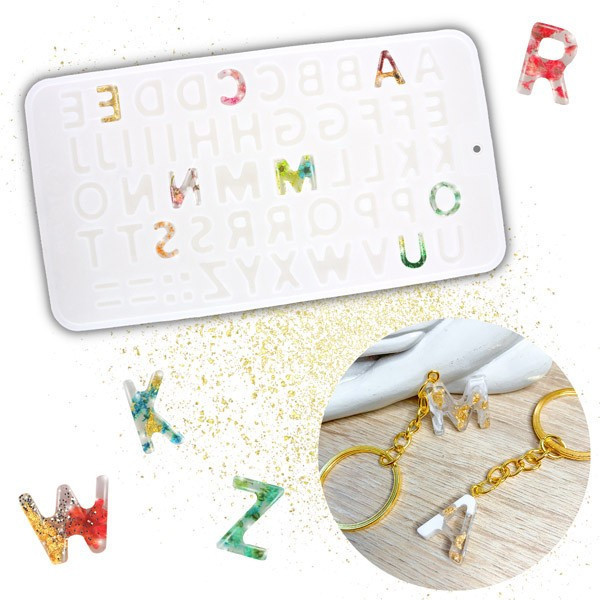 Moule en silicone - Modèle lettres de l'alphabet - Cléopâtre - Résin'Mould