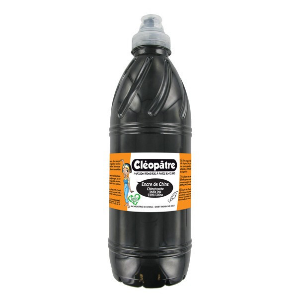 Encre de chine - Noir - Bidon de 1L - Cléopâtre