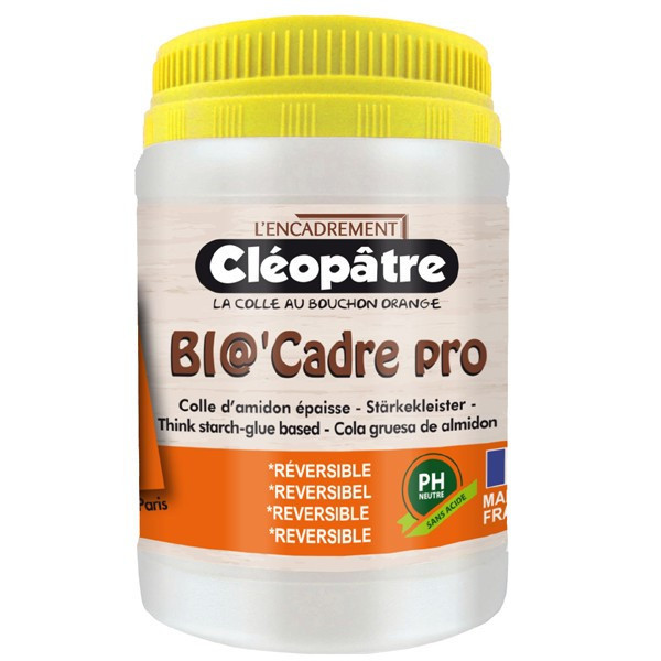 photo-Colle d'amidon épaisse - Pour encadrement - Réversible - Cléopâtre - Pot de 250g