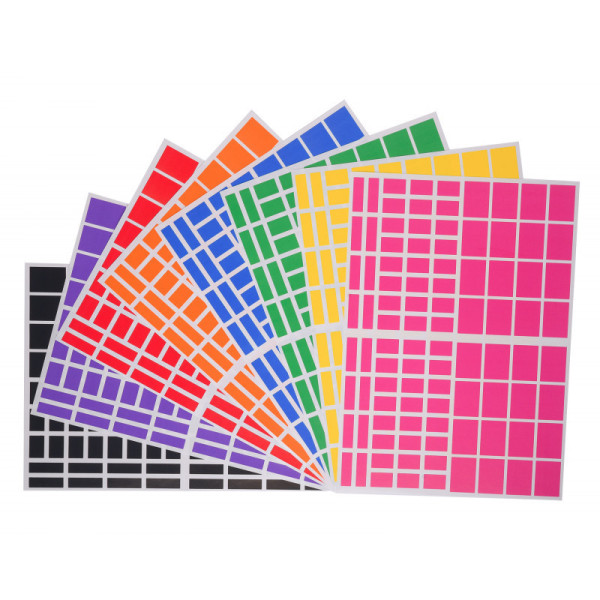 Gommettes - Rectangle - Plusieurs tailles et couleurs - 1536 stickers - Repositionnable - Cléopâtre