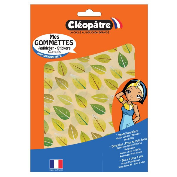 Gommettes - Feuilles d'arbre - Pour enfant - 960 stickers - Repositionnable - Cléopâtre
