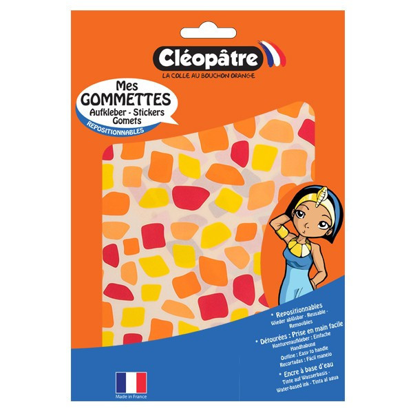 photo-Gommettes - Mosaïques - Couleurs vives - Repositionnable - Cléopâtre