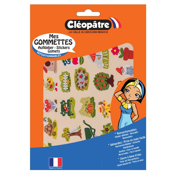 Gommettes - Jardin - Pour enfant - 360 stickers - Repositionnable - Cléopâtre