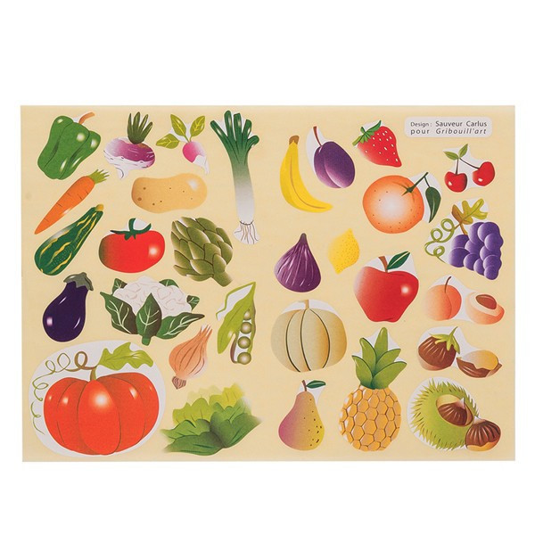 Gommettes - Fruits - Pour enfant - 360 stickers - Repositionnable - Cléopâtre