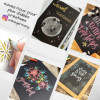 Feutres - Double pointe - Calligraphie - 5 couleurs métalliques - Boîte en bambou - ONLINE - Calli.Brush