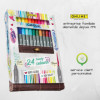 Feutres - Double pointe - Calligraphie - 24 couleurs - Boîte en bambou - ONLINE - Calli.Brush