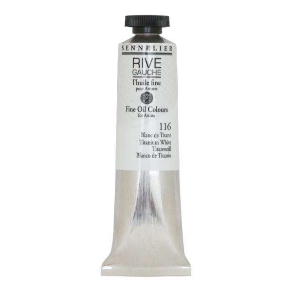 photo-Peinture à l'huile - Sennelier - Rive Gauche - Blanc de Titane - 116 - Tube de 40ml
