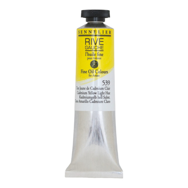 photo-Peinture à l'huile - Sennelier - Rive Gauche - Ton Jaune Cadmium Clair - 539 - Tube de 40ml